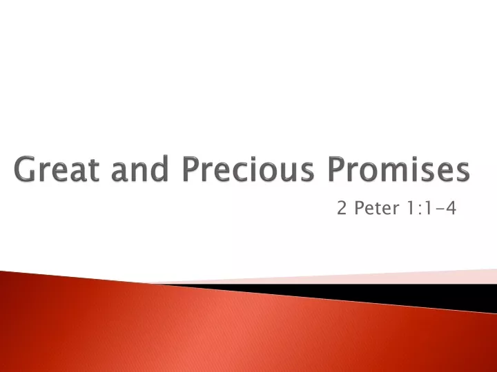 great and precious promises