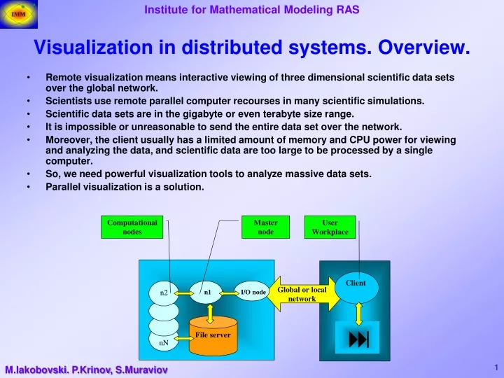 visualization in distributed systems overview