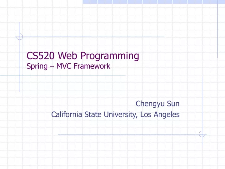 cs520 web programming spring mvc framework