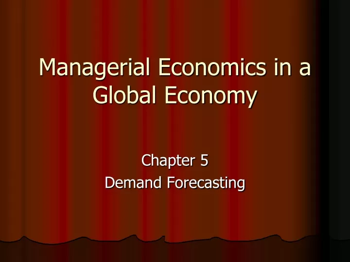 managerial economics in a global economy