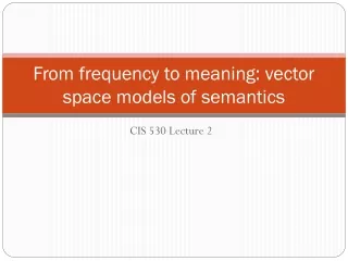 From frequency to meaning: vector space models of semantics