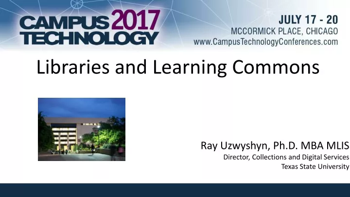 libraries and learning commons