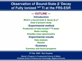 Observation of Bound-State β  Decay of Fully Ionized  207  Tl at the FRS-ESR