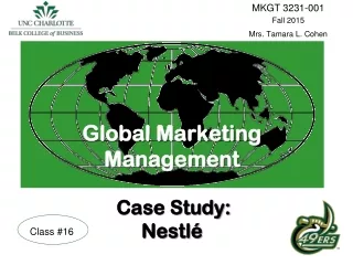 Global Marketing Management Case Study: Nestlé