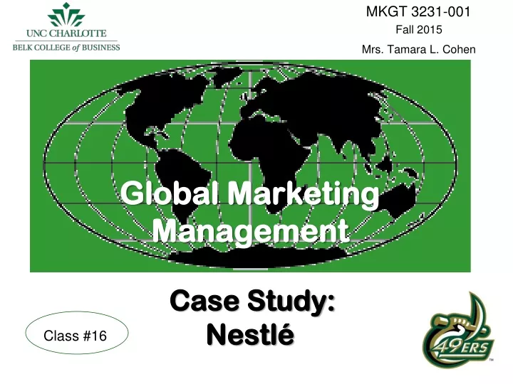 global marketing management case study nestl
