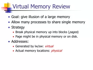 Virtual Memory Review