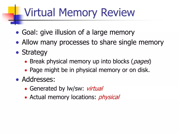 virtual memory review