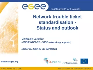 Network trouble ticket standardisation -  Status and outlook