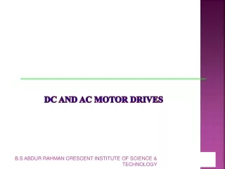 DC and AC Motor Drives
