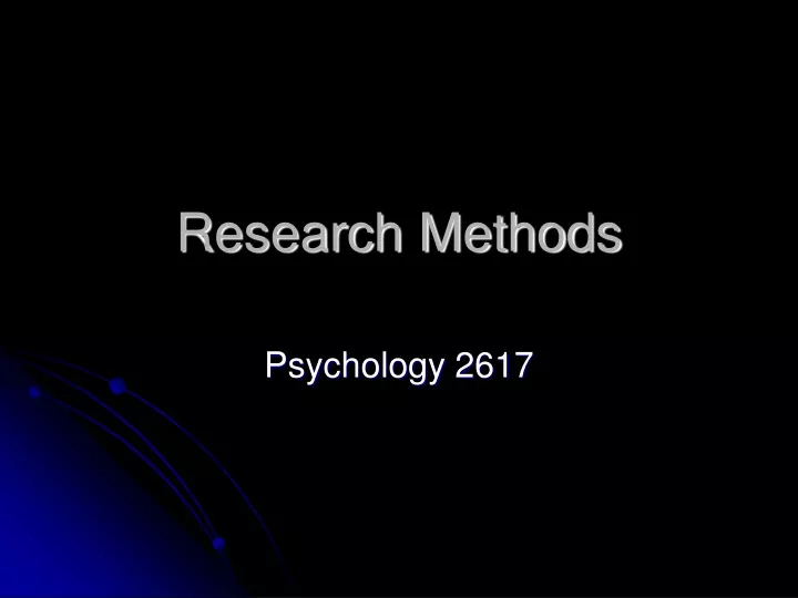 research methods