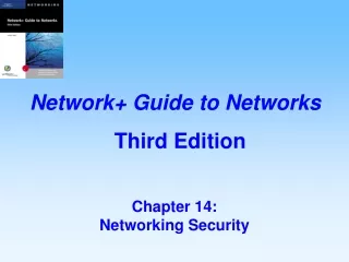 Chapter 14:   Networking Security