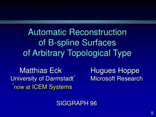 Automatic Reconstruction of B-spline Surfaces of Arbitrary Topological Type