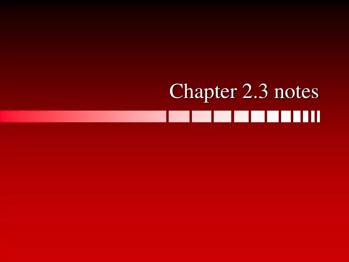 chapter 2 3 notes