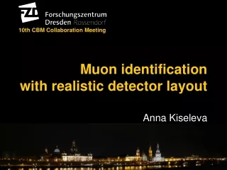 Muon identification  with realistic detector layout