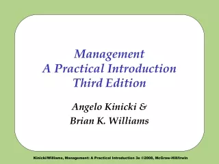 Management  A Practical Introduction Third Edition