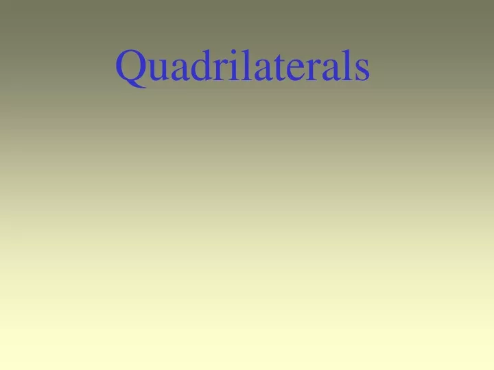 quadrilaterals