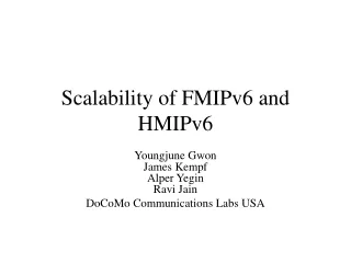 Scalability of FMIPv6 and HMIPv6