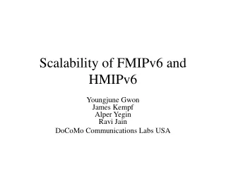 scalability of fmipv6 and hmipv6