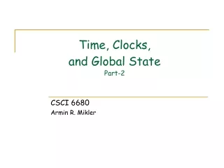 Time, Clocks,  and Global State Part-2