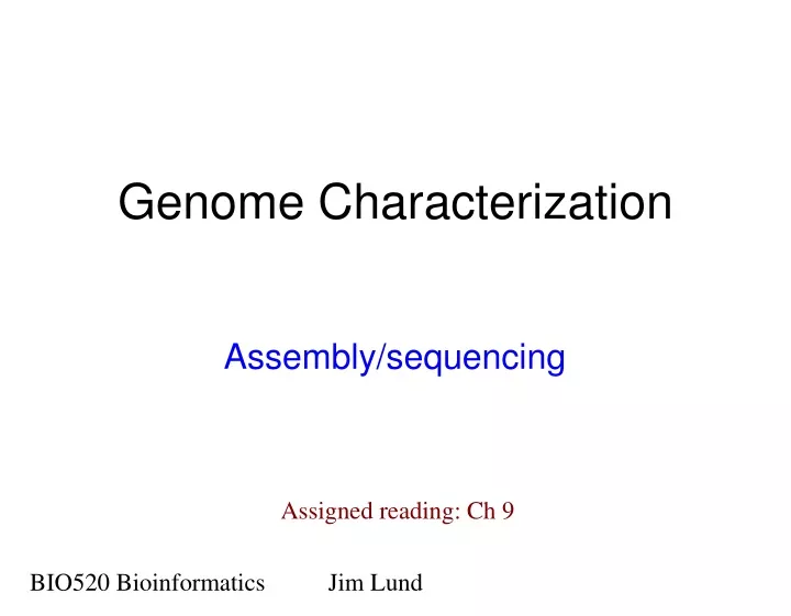 genome characterization
