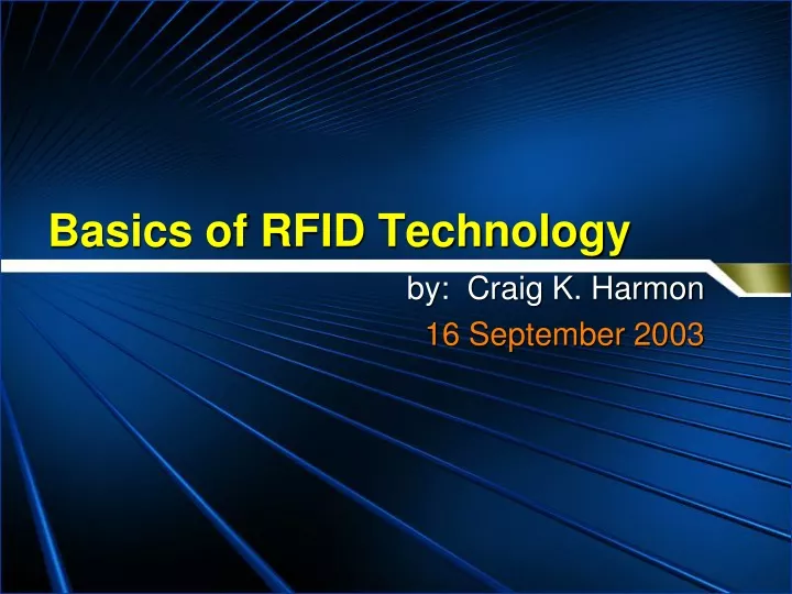 basics of rfid technology