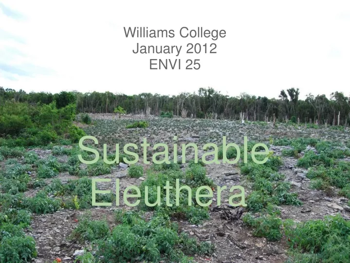 sustainable eleuthera