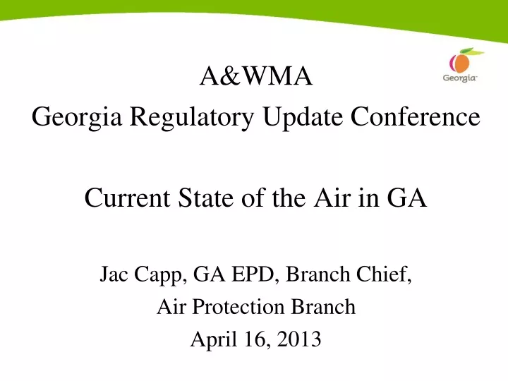 a wma georgia regulatory update conference