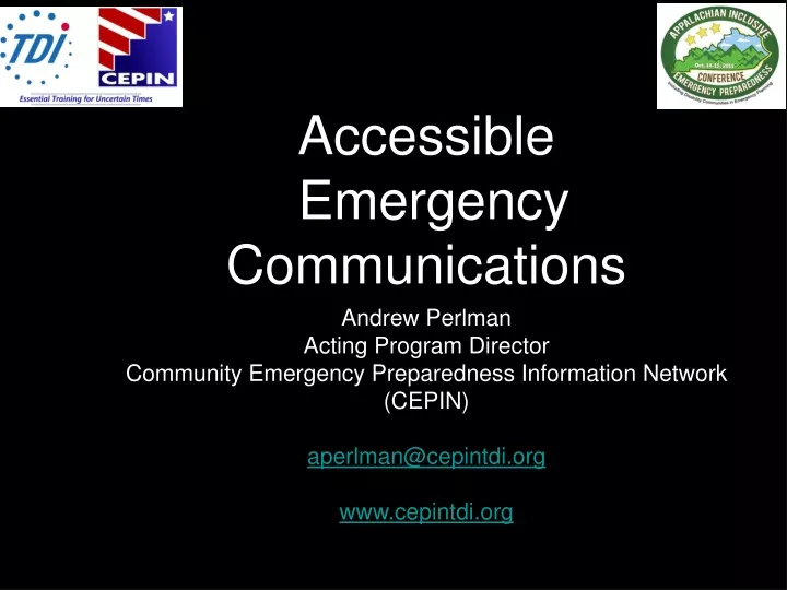 accessible emergency communications