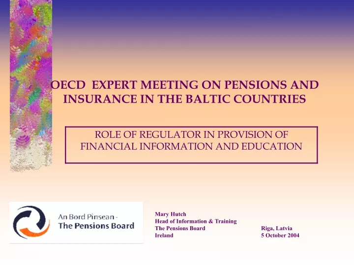 oecd expert meeting on pensions and insurance in the baltic countries