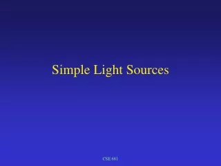 Simple Light Sources