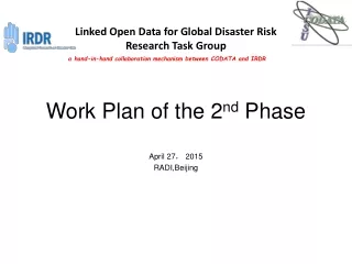 Work Plan of the 2 nd  Phase