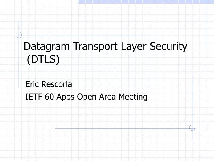 datagram transport layer security dtls