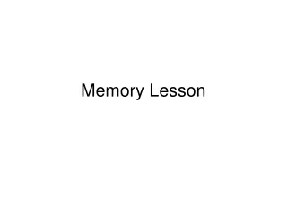 Memory Lesson
