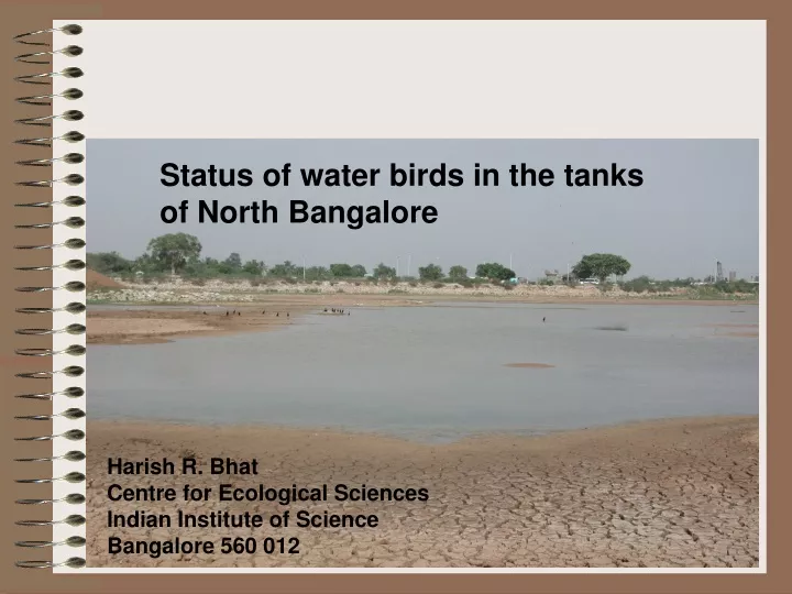 status of water birds in the tanks of north