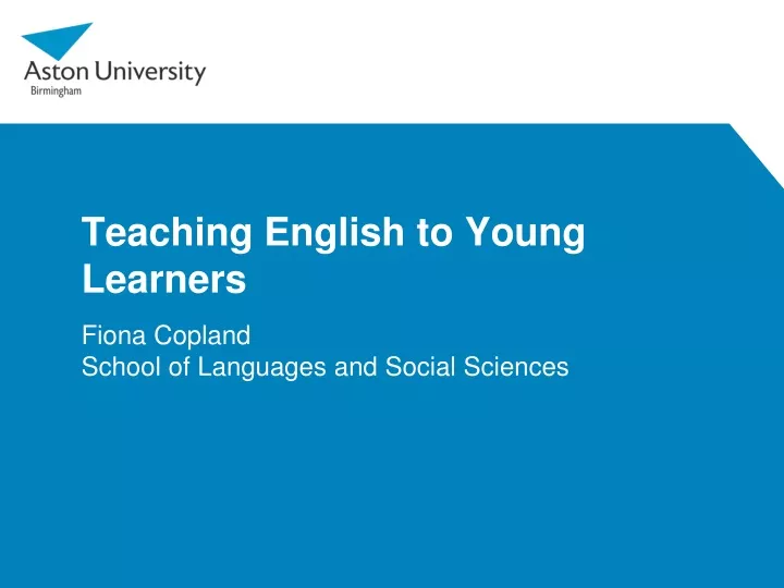 teaching english to young learners