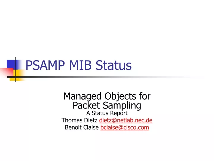 psamp mib status
