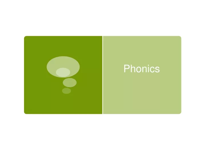 phonics