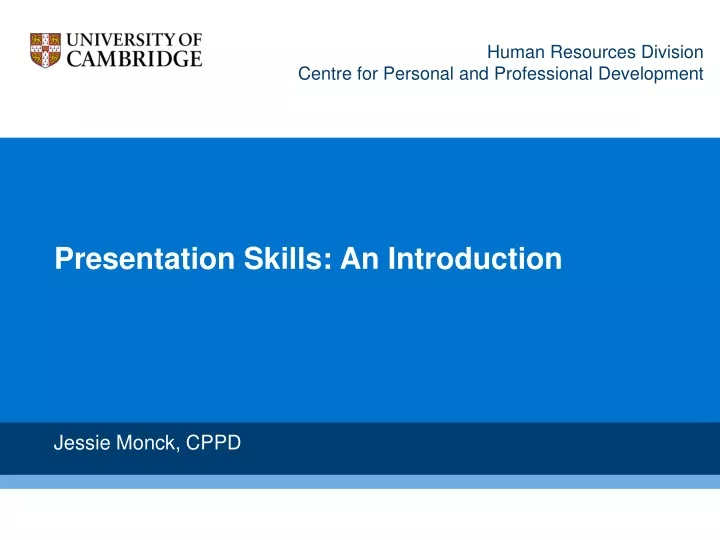 presentation skills an introduction
