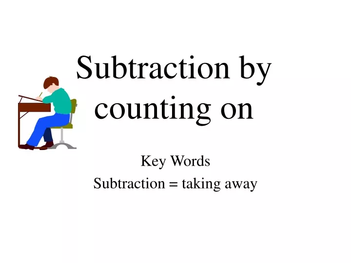 subtraction by counting on