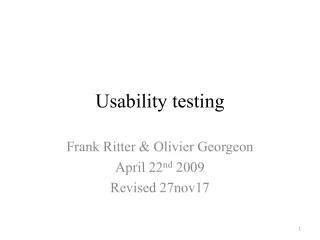 Usability testing