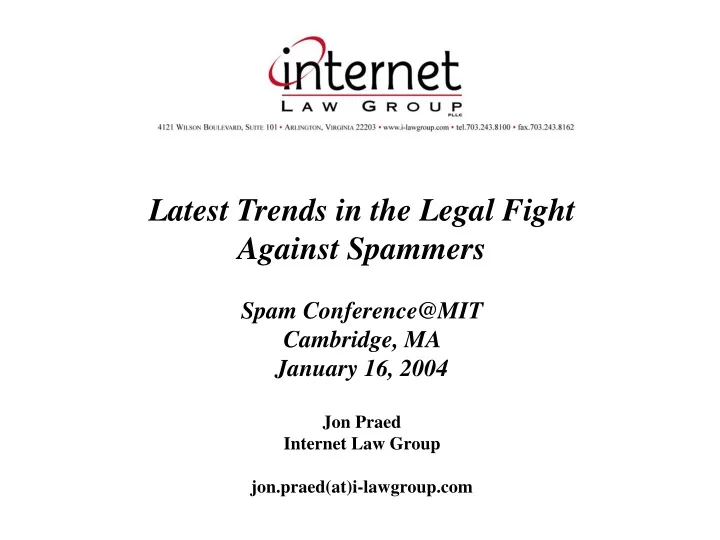 latest trends in the legal fight against spammers