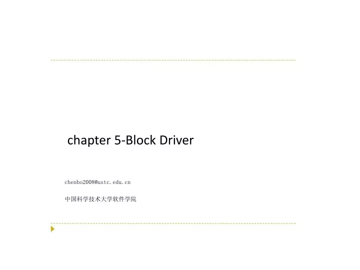 chapter 5 block driver