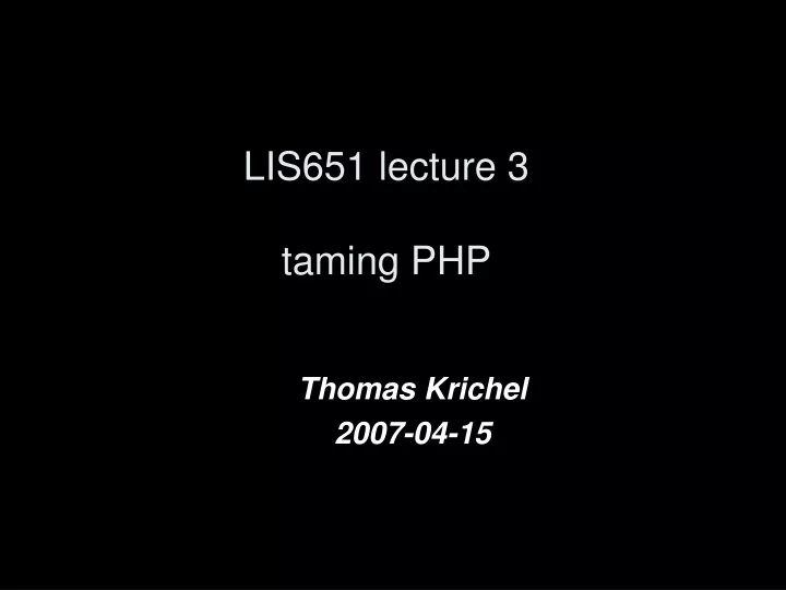 thomas krichel 2007 04 15