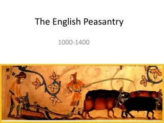 The English Peasantry