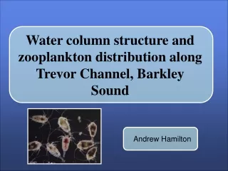 Water column structure and zooplankton distribution along Trevor Channel, Barkley Sound