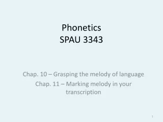 Phonetics SPAU 3343