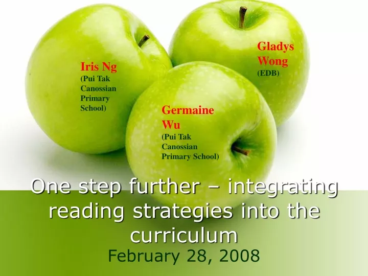 one step further integrating reading strategies into the curriculum