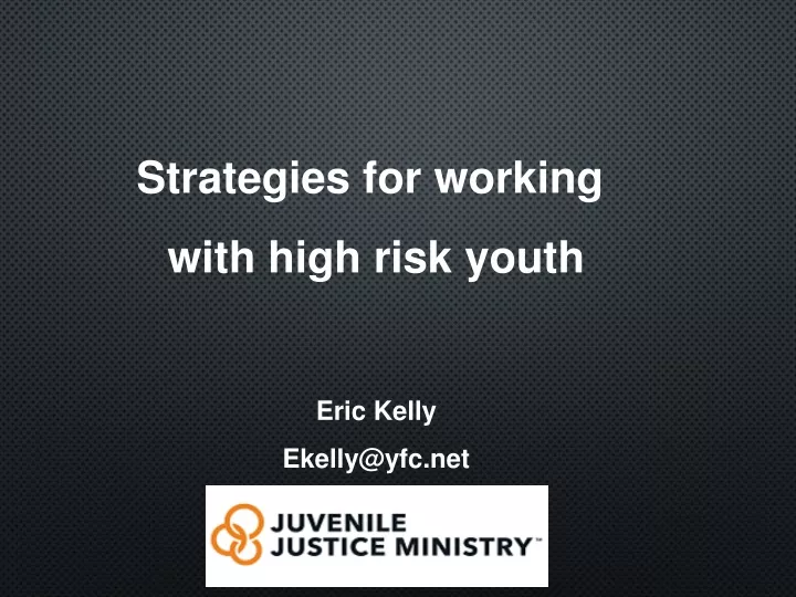 strategies for working with high risk youth eric