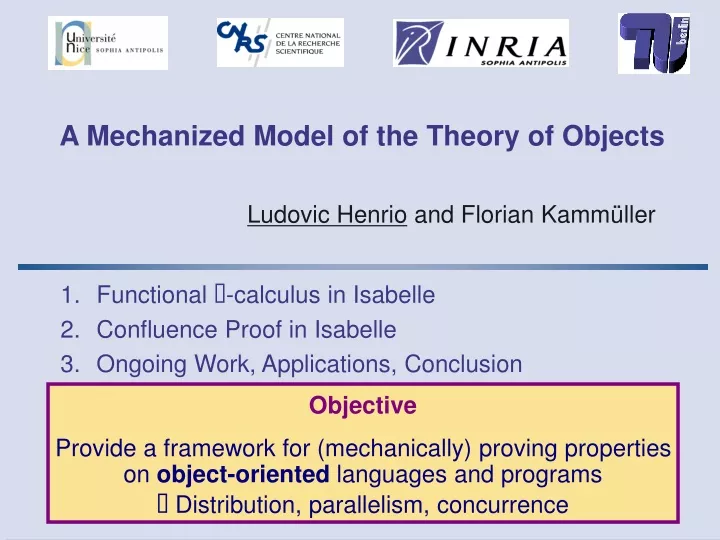 a mechanized model of the theory of objects