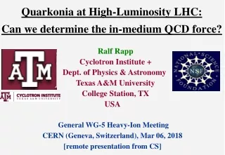 Quarkonia at High-Luminosity LHC: Can we determine the in-medium QCD force?